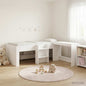 Cama alta para crianças com secretária Branco 98.5 x 200 cm