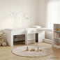 Cama alta para crianças com secretária Branco 98.5 x 200 cm