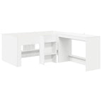 Cama alta para niños con escritorio Blanco 80 x 160 cm