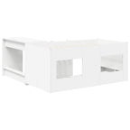 Cama alta para niños con escritorio Blanco 80 x 160 cm