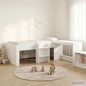 Cama alta para crianças com secretária Branco 90 x 190 cm