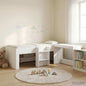 Cama alta para crianças com secretária Branco 75 x 190 cm