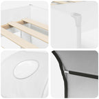 Cama con Túnel 4 pcs Blanco Madera de ingeniería