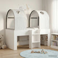 Cama con Túnel 4 pcs Blanco Madera de ingeniería