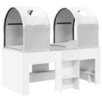 Cama con Túnel 4 pcs Blanco Madera de ingeniería