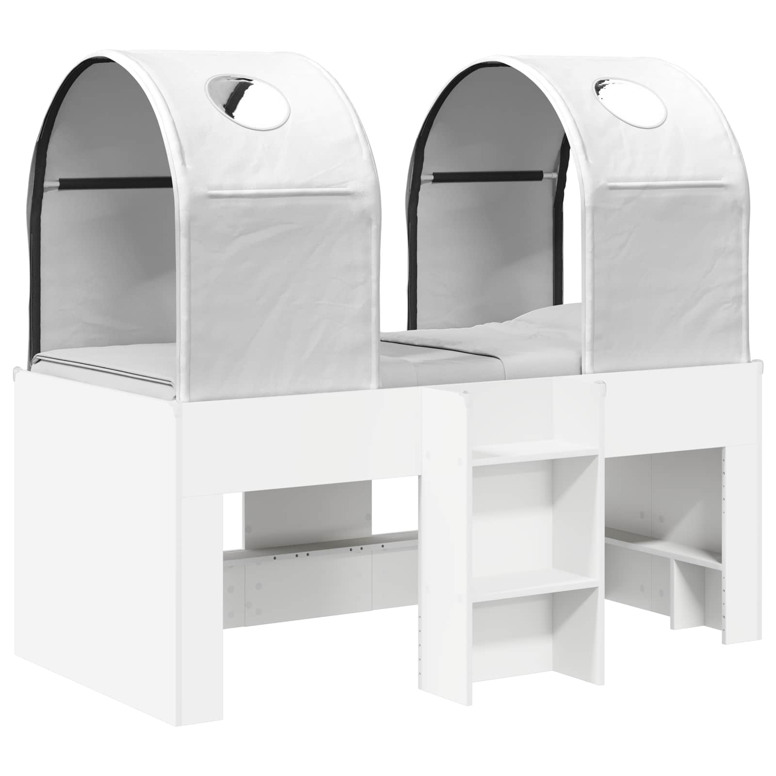 Cama con Túnel 4 pcs Blanco Madera de ingeniería