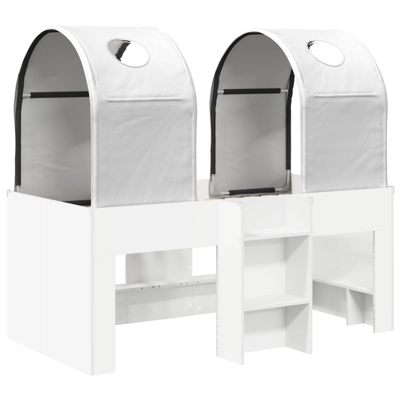 Cama con Túnel 4 pcs Blanco Madera de ingeniería