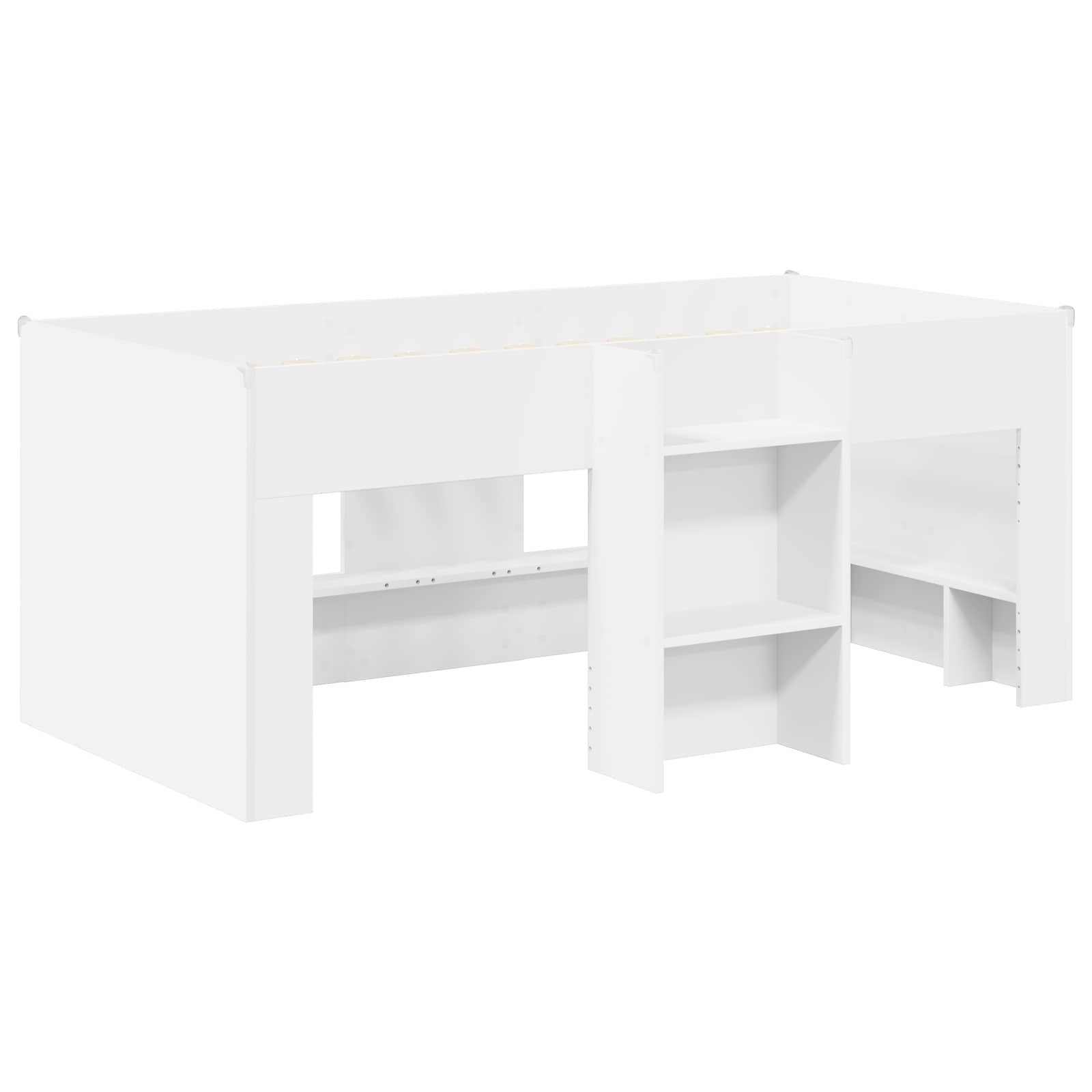 Cama con Túnel 4 pcs Blanco Madera de ingeniería