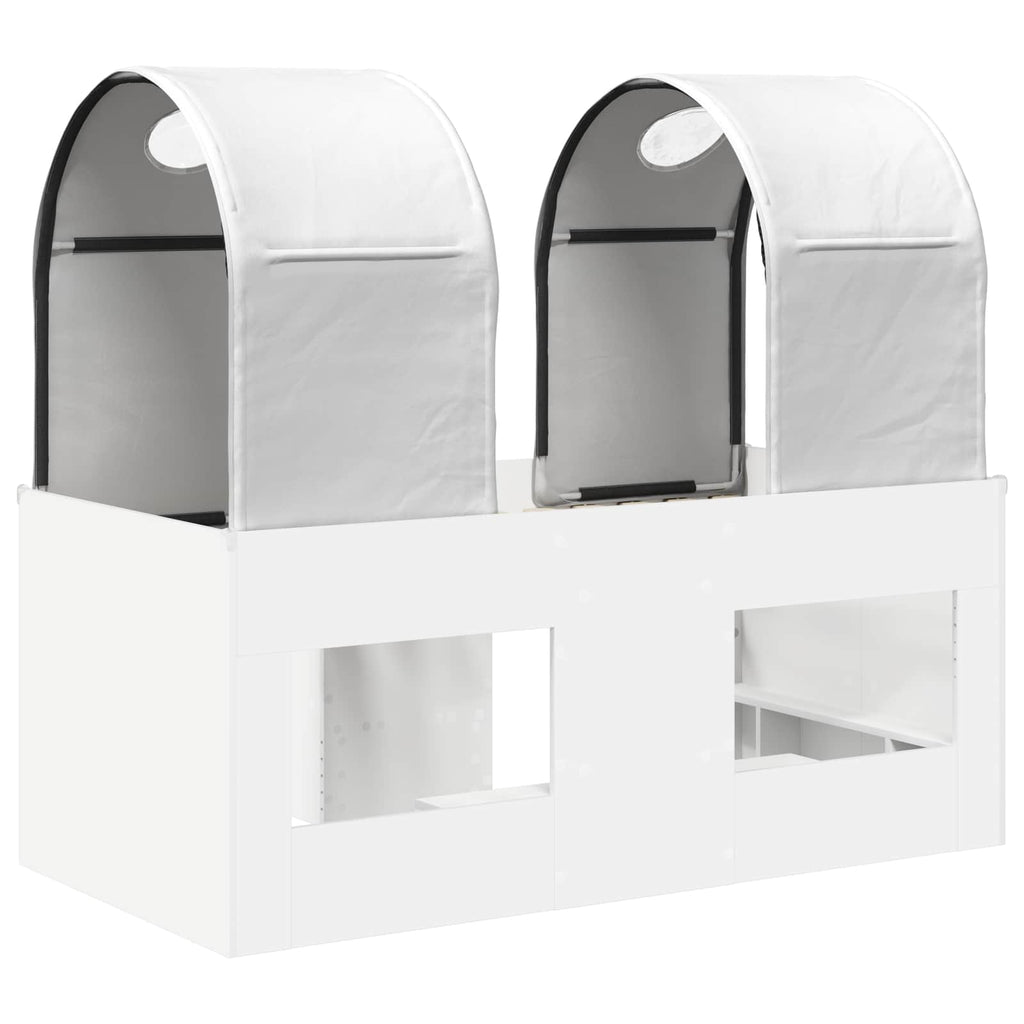 Cama con Túnel 4 pcs Blanco Madera de ingeniería