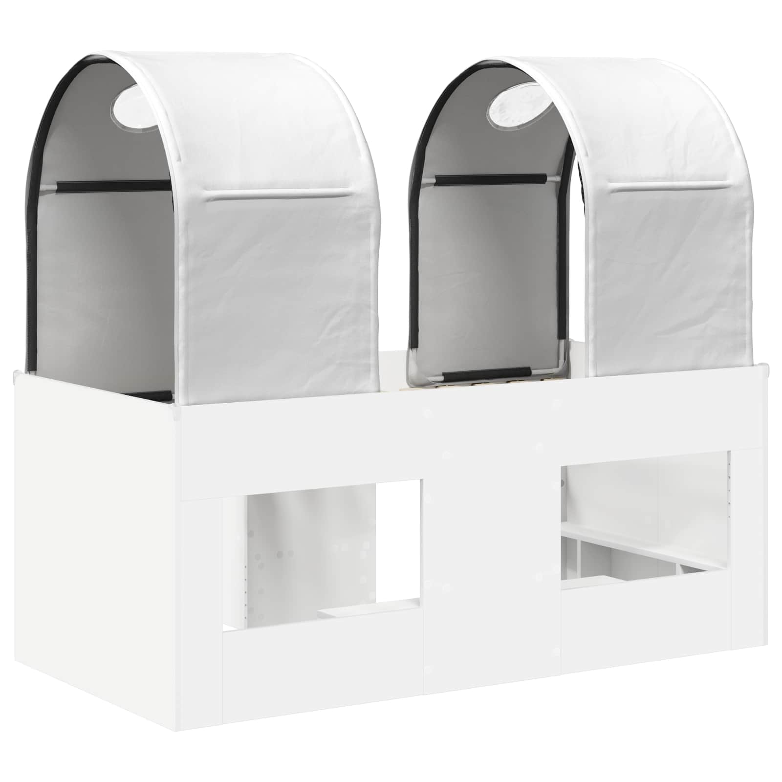 Cama con Túnel 4 pcs Blanco Madera de ingeniería