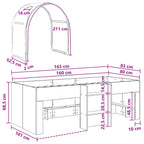 Cama con Túnel 4 pcs Blanco Madera de ingeniería