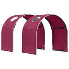 Cama con Túnel 4 pcs Blanco y Rojo Madera de ingeniería