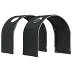 Cama con Túnel 4 pcs Blanco y Negro Madera de ingeniería