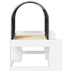 Cama con Túnel 4 pcs Blanco y Negro Madera de ingeniería