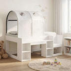Cama con Túnel 4 pcs Blanco Madera de ingeniería