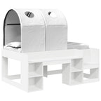 Cama con Túnel 4 pcs Blanco Madera de ingeniería