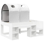 Cama con Túnel 4 pcs Blanco Madera de ingeniería