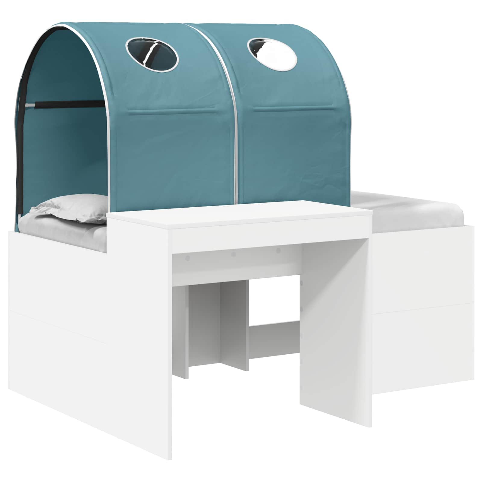 Cama con Túnel 4 pcs Roble Artisian y Azul Claro