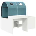 Cama con Túnel 4 pcs Roble Artisian y Azul Claro
