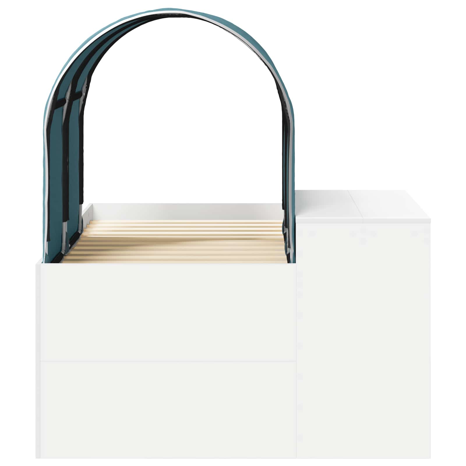 Cama con Túnel 4 pcs Roble Artisian y Azul Claro