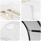 Cama con Túnel 4 pcs Blanco Madera de ingeniería