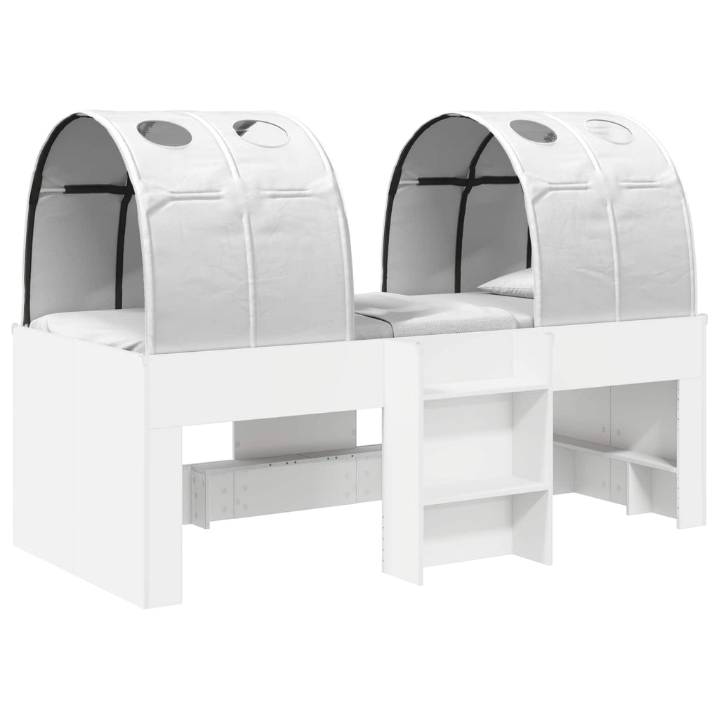 Cama con Túnel 4 pcs Blanco Madera de ingeniería