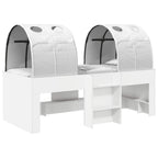 Cama con Túnel 4 pcs Blanco Madera de ingeniería