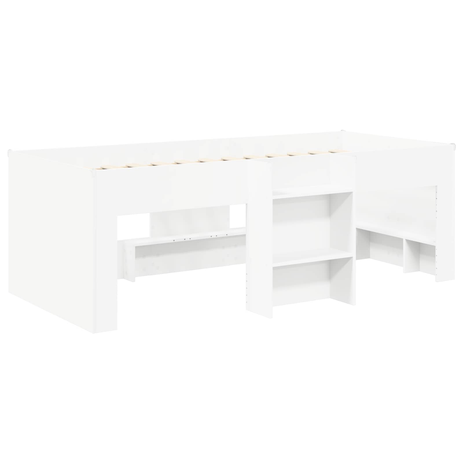 Cama con Túnel 4 pcs Blanco Madera de ingeniería