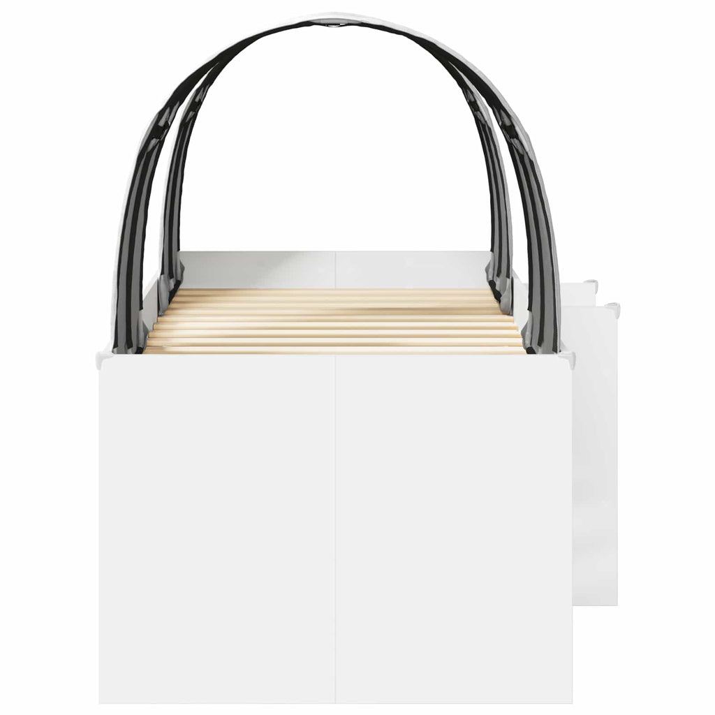 Cama con Túnel 4 pcs Blanco Madera de ingeniería