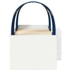 Cama con Túnel 4 pcs Blanco y Azul Madera de ingeniería