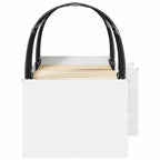 Cama con Túnel 4 pcs Blanco y Negro Madera de ingeniería
