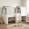 Cama con Túnel 4 pcs Blanco Madera de ingeniería