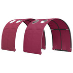 Cama con túnel 3 pcs Blanco y Rojo Madera de ingeniería