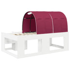 Cama con túnel 3 pcs Blanco y Rojo Madera de ingeniería