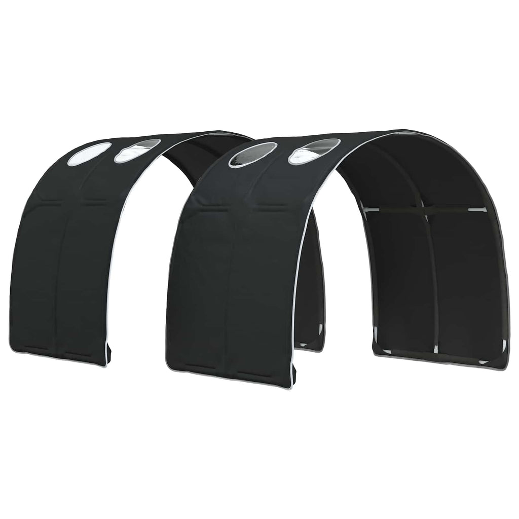 Cama con túnel 3 pcs Blanco y Negro Madera de ingeniería