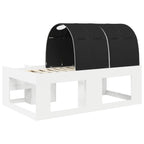 Cama con túnel 3 pcs Blanco y Negro Madera de ingeniería