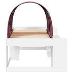 Cama con túnel 3 pcs Blanco y Rosa Madera de ingeniería