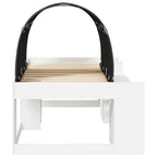 Cama con túnel 3 pcs Blanco y Negro Madera de ingeniería