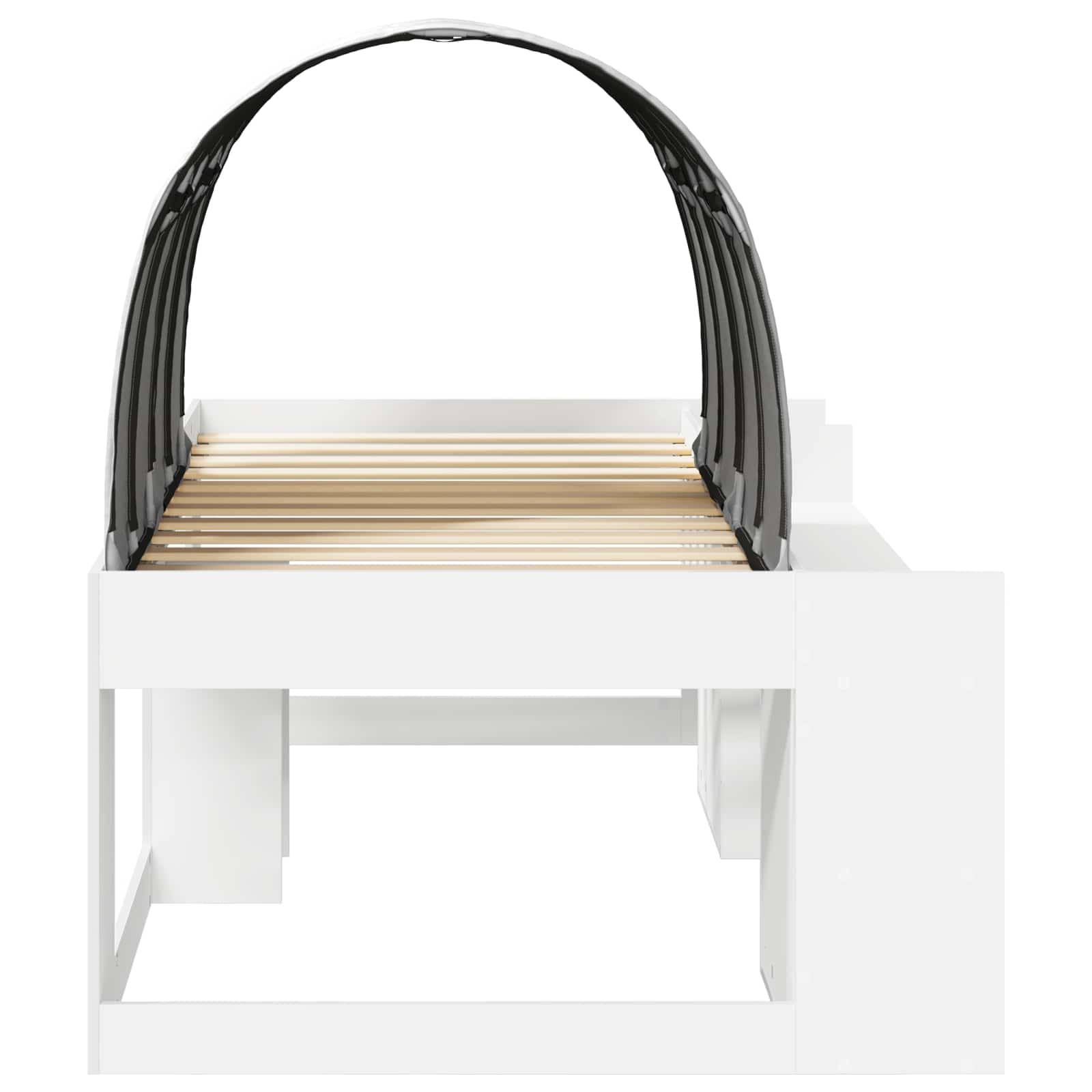 Cama con túnel con estante 3 pcs Blanco Madera de ingeniería