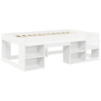 Cama con túnel 3 pcs Blanco y Azul Claro Madera de ingeniería