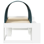 Cama con túnel 3 pcs Blanco y Azul Claro Madera de ingeniería