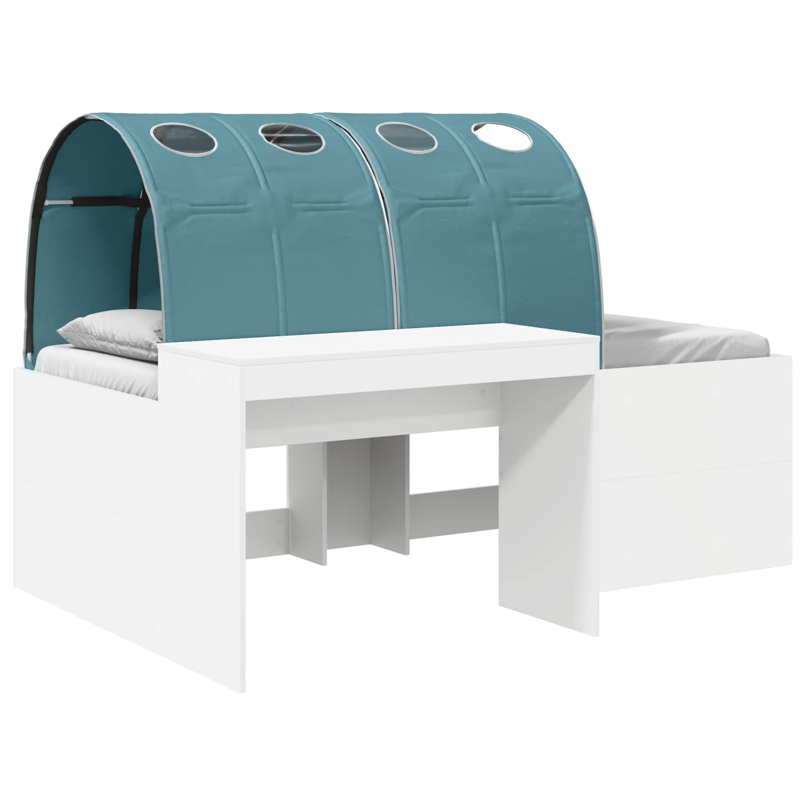 Cama con Túnel 4 pcs Roble Artisian y Azul Claro