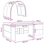 Cama con Túnel 4 pcs Roble Artisian y Azul Claro