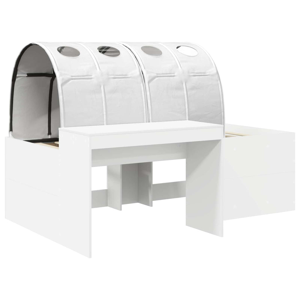 Cama con Túnel 4 pcs Blanco Madera de ingeniería