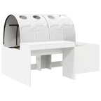 Cama con Túnel 4 pcs Blanco Madera de ingeniería