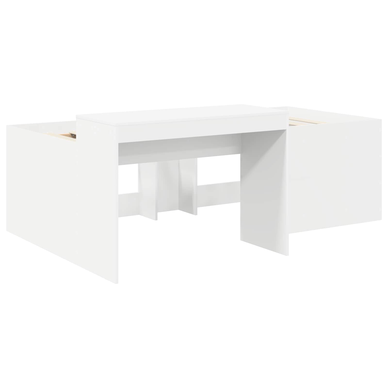 Cama con Túnel 4 pcs Blanco Madera de ingeniería