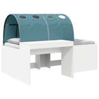 Cama con Túnel 4 pcs Roble Artisian y Azul Claro
