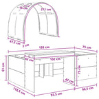 Cama con Túnel 4 pcs Roble Artisian y Azul Claro