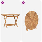 Mesa de jardín plegable Natural Ø 110 x 75 cm