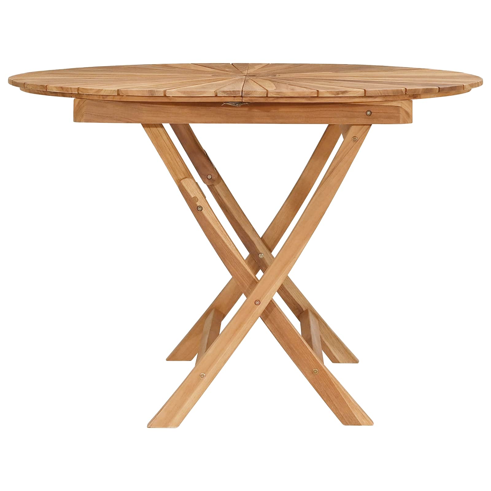 Mesa de jardín plegable Natural Ø 110 x 75 cm